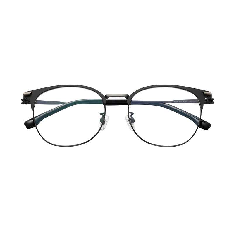 Luxury Brand Unisex Titanium Optical Eyeglasses Frame Oval Style for Men Women Diamond Face Shape Prescription Myopia Eyewear