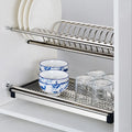 Organizer Storage Rack Sink Tableware Hanging Cup Shrinkage Drainer Drying Large Capacity Dish Expandable for Kitchen Cabinets