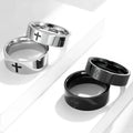 Hot Selling Classic Design 316L Stainless Steel Couples Cross Lovers Ring Women Men JZ623