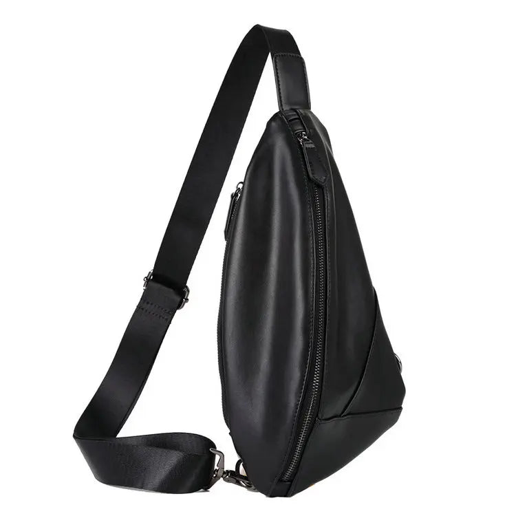 Unisex Custom Mobile Phone Pu Leather Sport Side Chest Sling Crossbody Luggage Travel Shoulder Messenger Bag for Men Women
