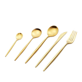 Wholesale European Style Stainless Cutlery Set Golden Fork/knife/spoon Flatware Wedding Cutlery Set