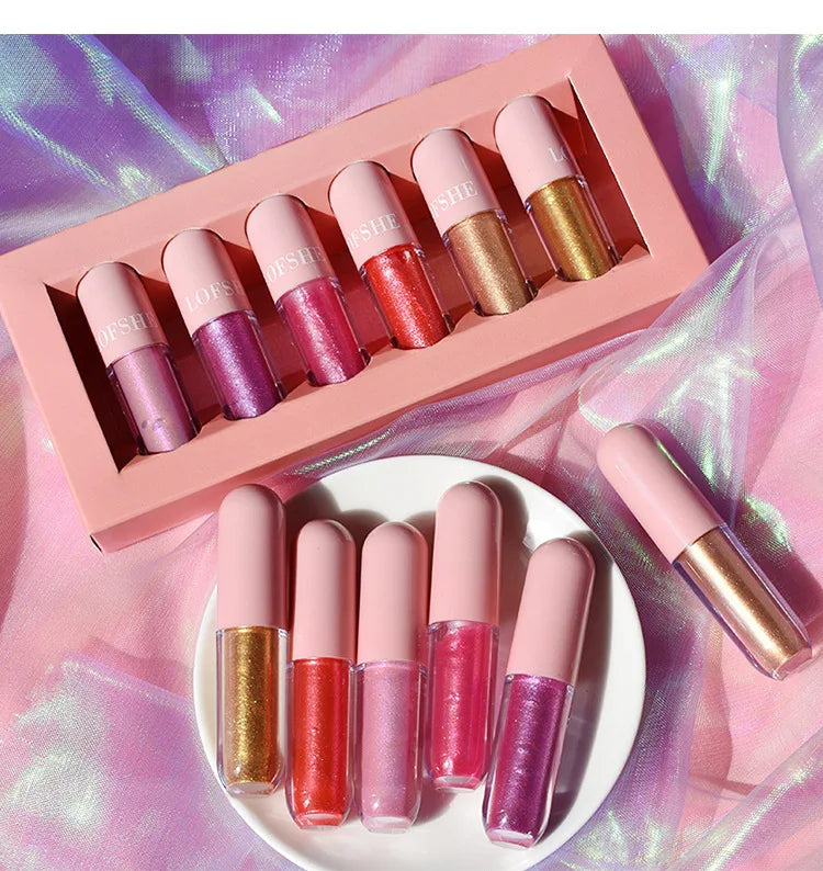 Wholesale Matte Liquid Lipstick Set Customisable Rouge a Levre Glitter Lipstick Sale Small Moq Custom Boxes for Lipgloss
