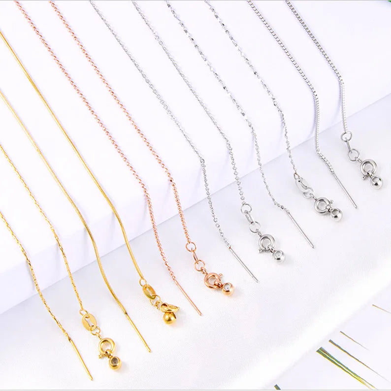 Bead Needle Style Universal Chain Sun Flower Gypsophila Snake Box Cross Chain Stainless Steel Chains