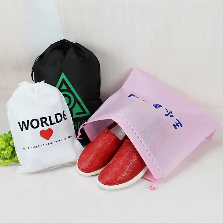 Wholesale Traveling Shoe Storage Bag Dustproof Shoe Bag Non-woven Clothing Shoe Packaging Bag Dust Prevention