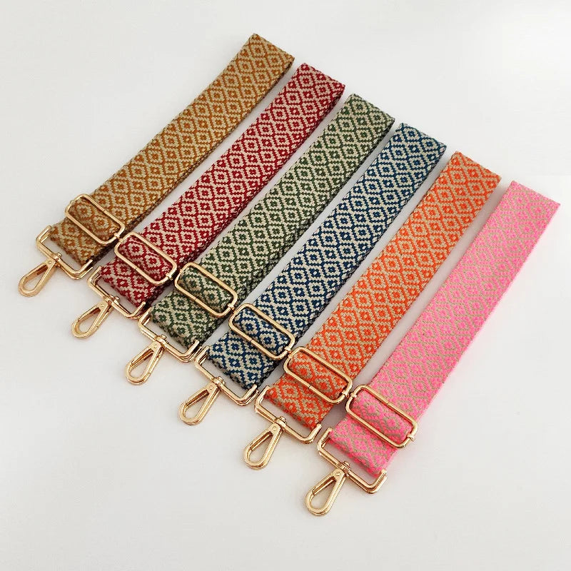 Women Wide 5Cm Belt Shoulder Strap Bag Handbag Crossbody Bag Chain Straps for Hand Bags