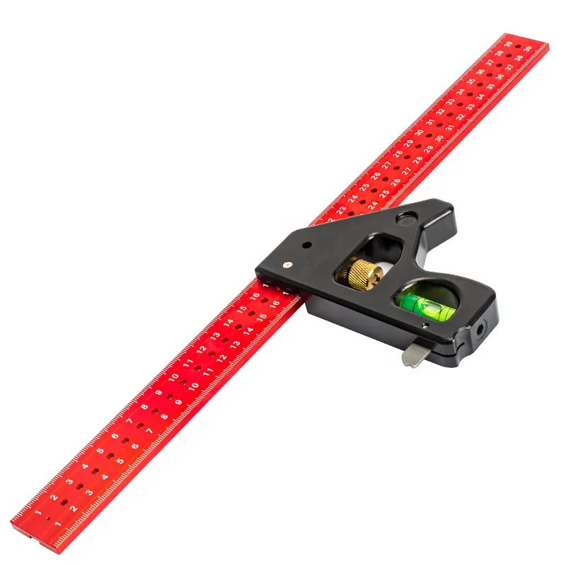 Industrial DIY Precision Pocket Ruler Metal Slide Ruler T-Track Combination Marking Measuring Tool for OEM