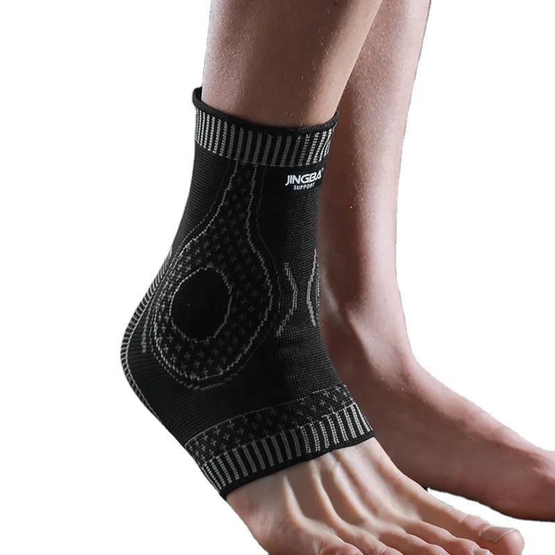 JINGBA 2023 New Arrival  Super Elastic Comfortable Ankle Support Adjustable Ankle Brace Breathable Nylon Basketball Soccer Volle