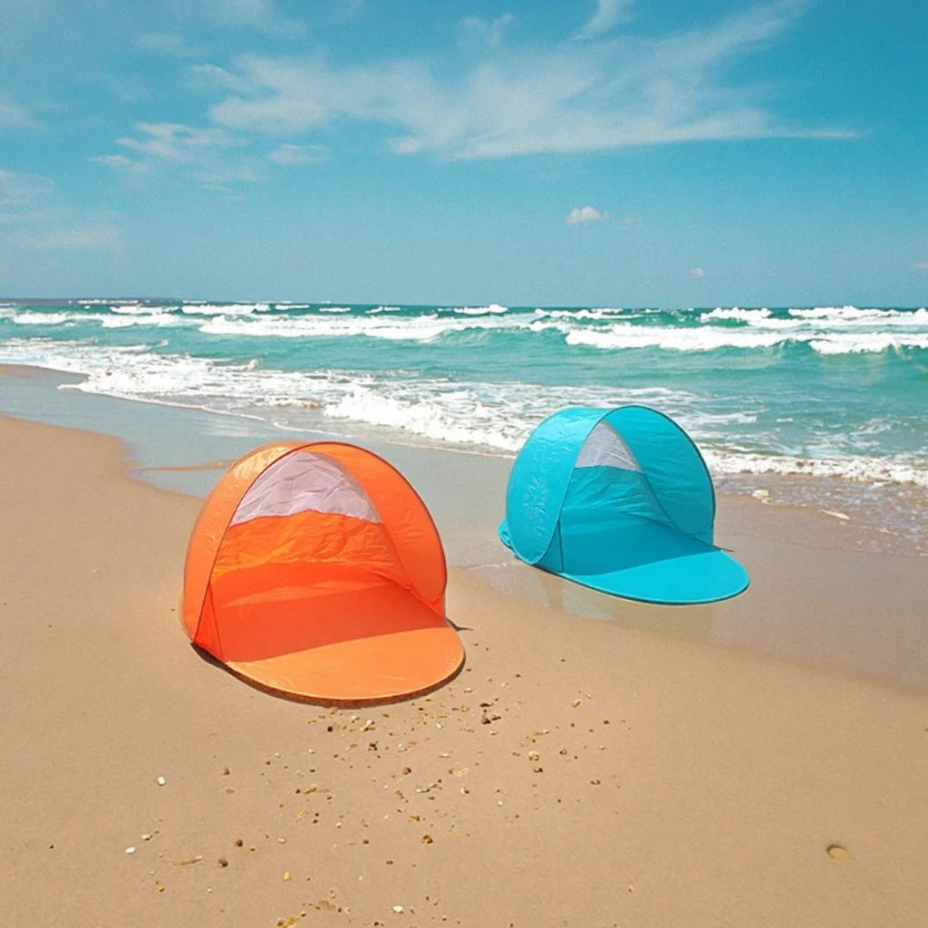 Upf 50+ pop up beach tent sun shelter beach shade uv protection portable tent