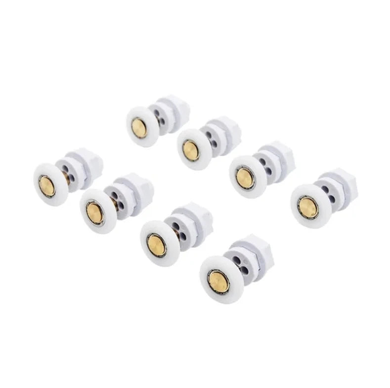 GOGO Shower Room Pulley Old-fashioned Bathroom Glass Sliding Door Trolley Wheel Copper Eccentric Wheel Shower Accessories