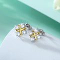 Luxury Diamond Cut Gold Plated Round Shaped Non Fading Jewelry Women Earrings 925 Silver