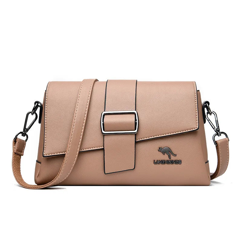 New Small Square Diamond Lattice Bag Pu Solid Zipper Fashion Single Shoulder Messenger Bag With Buckle Strap Ladies Handbag