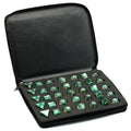 For Black Square PU Leather Custom Made Dice Bag 5 Sets Dice Holder RPG Zipper Custom Logo 24cm*19cm*2.5cm