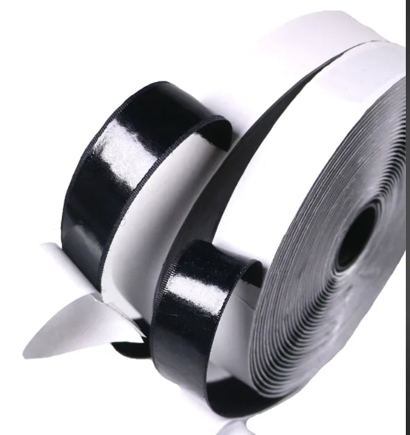 25mm/1inch Self Adhesive Hook and Loop Strips Double Sided Sticky Back Velcro Tapes 25m Long for Industrial Office Home