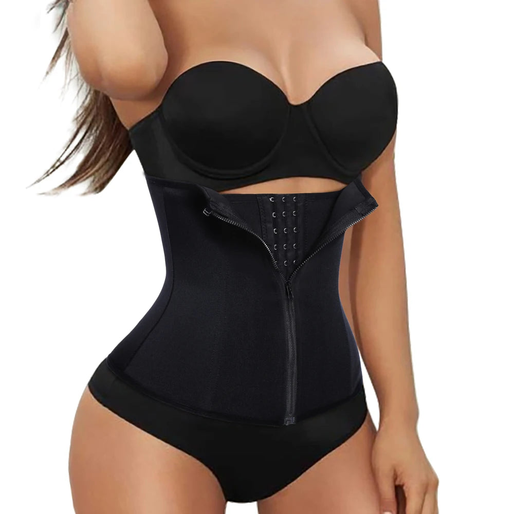 Wholesale Gaine Amincissant Hooks and Zipper Sauna Wait Trainer Tummy Trimmer Waist Trainer Colombian