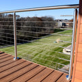 YL METAL Safety Round Cable Railing Deck Mounted for Stainless Steel Balustrade