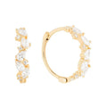 LOZRUNVE Trendy China Jewelry Manufacturer 18k Gold Plated 925 Silver Zircon Hoop Earrings
