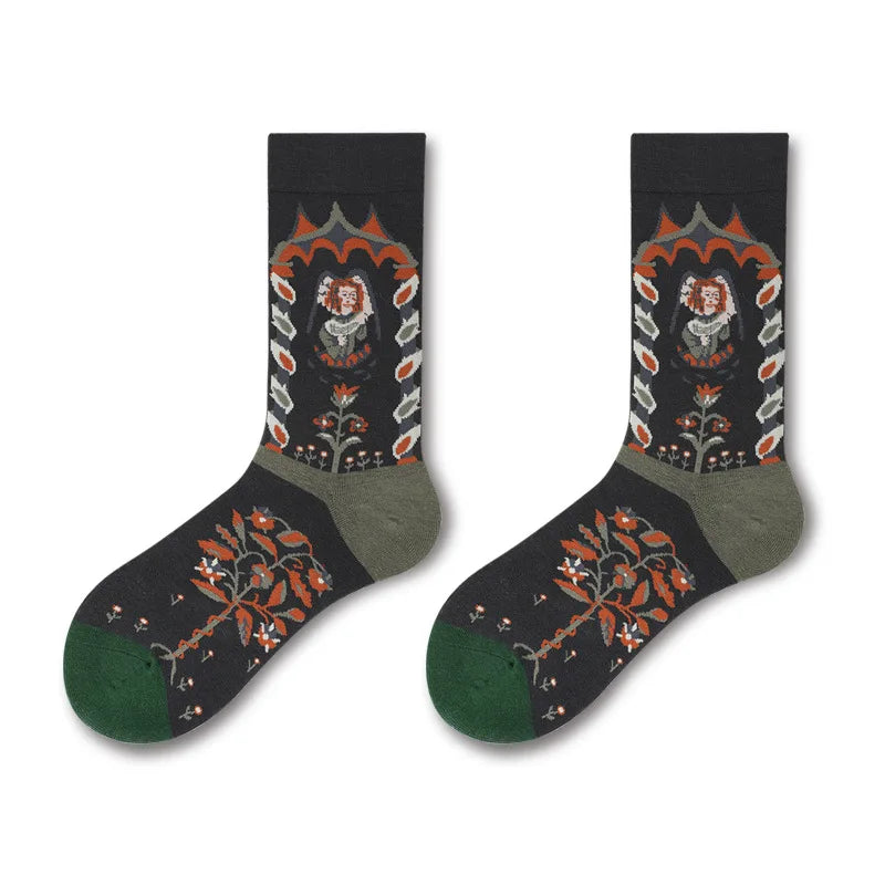 Hot Sale Most Popular Socks Women Sports Knitted Design High Quality Wholesale Cotton Fashion Crew Cartoon Women Socks