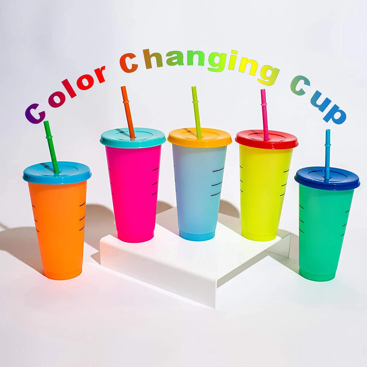 Limited Time Offer Color Changing Cup Vasos De Plastico Personalizados Reusable Plastic Color Changing Cup With Lid