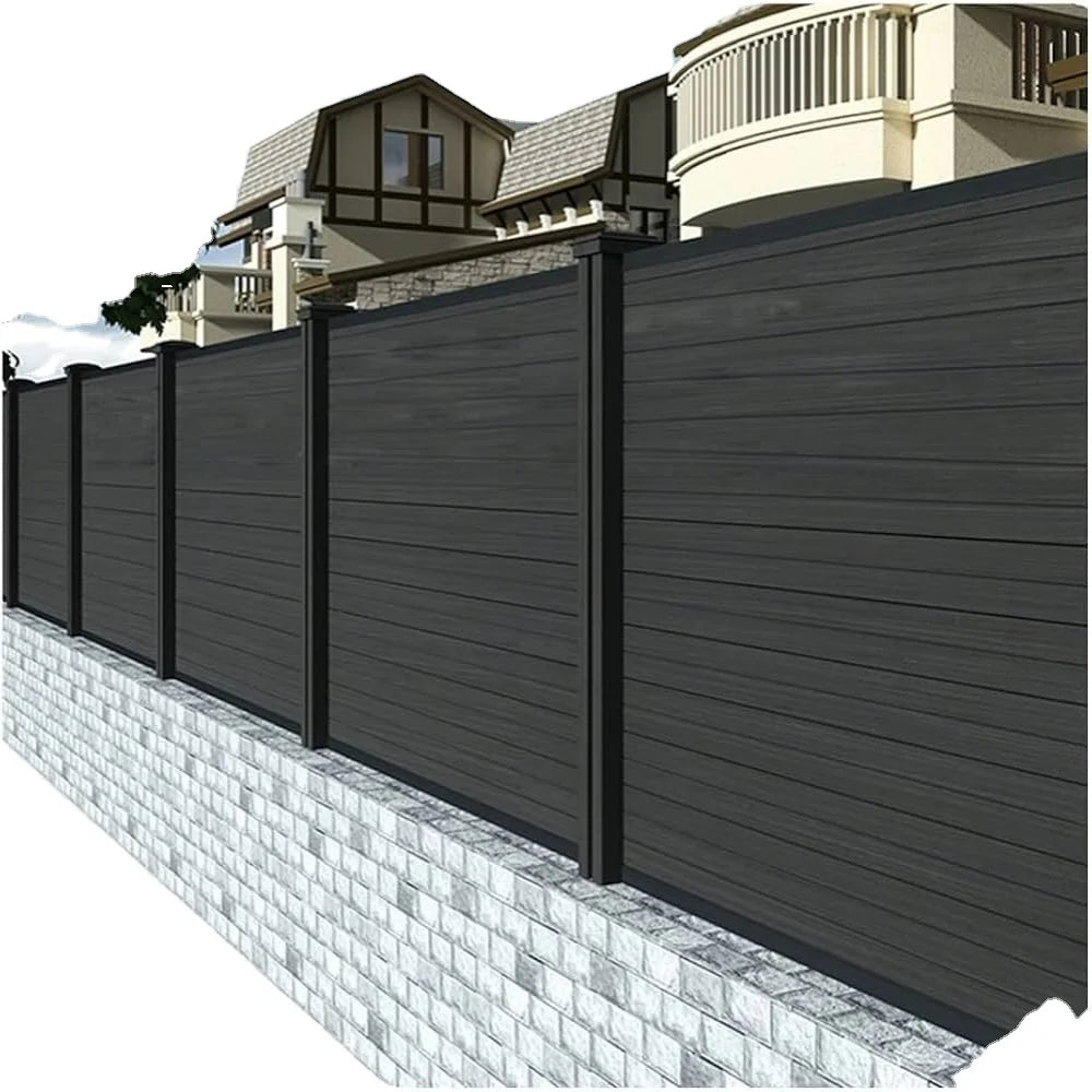 Popular and Affordable Plastic Wood Composite Wpc Fence Easy to Assemble Resistant to Animal Bites