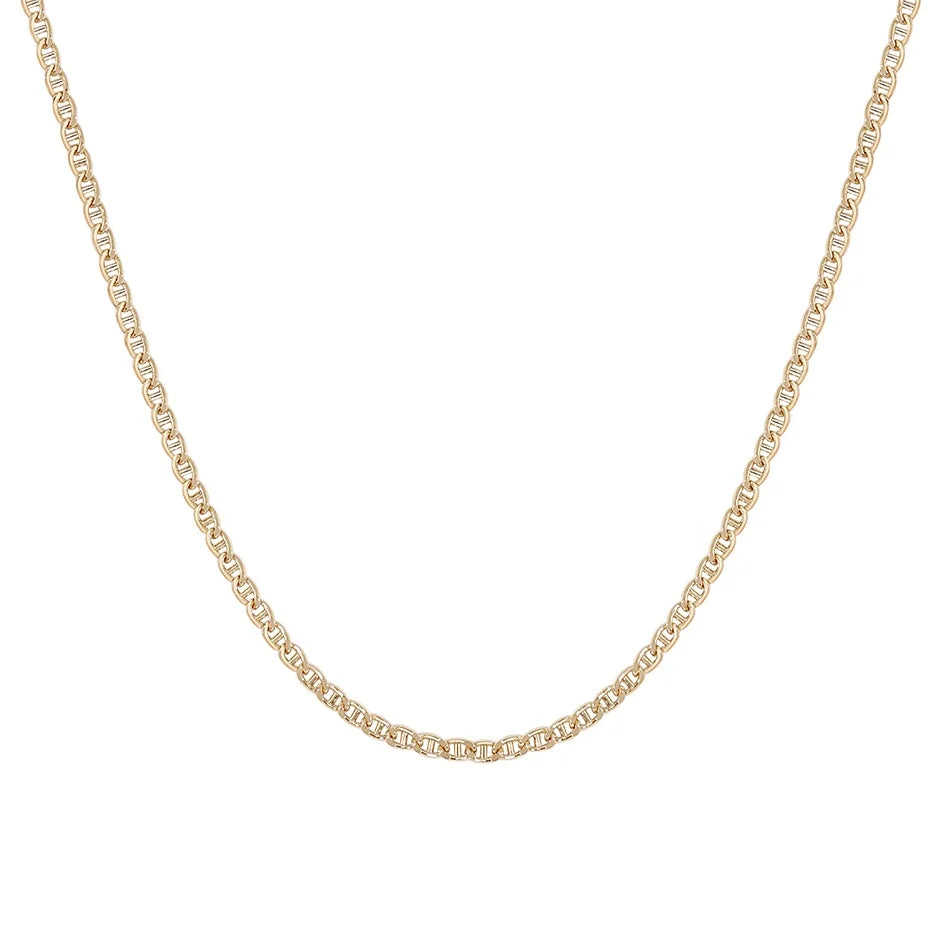 Nagosa Wholesale Women 18k Gold Vermeil Jewelry 925 Sterling Silver Curb Chain Necklaces