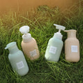 Empty Soft Touch 500ml 16 oz Green Color Hdpe Plastic Shampoo Bottles with Lotion Pump