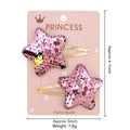 Wholesale Gold Colorful Star Heart Crown Bobby Pins Cute Sequin Hair Clips Accessories for Kids Girls