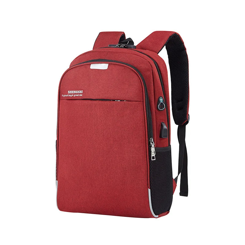 2026 Fashion Young Teens With Earphone Hole Backpack Males Boys School Bag With Reflective Strip