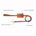 New Item Nylon Plastic Polyester Personalized Multi-functional Dog Leash with Poop Toilet Bag Leashes