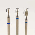 Fast Delivery Wholesale 3/32" Flame Drop Professional Efile Safety Russian Diamond Manicure Cuticle Drill Bits for Nails