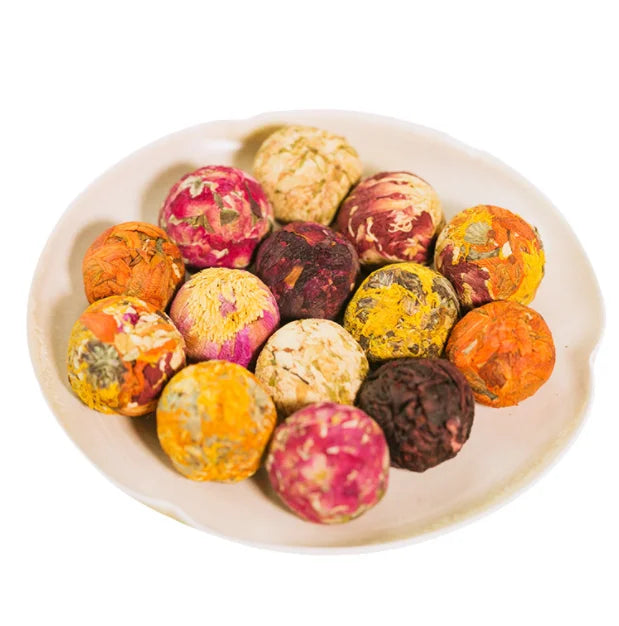 Handmade Flower Blooming Tea Balls Lily Jasmine Rose Peony the Flower Ball Tea