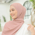Customize Indonesia CEY Airflow Hijab With Tie Back Inner Shawl Undercaps Flowy Two Pieces Attached Instant