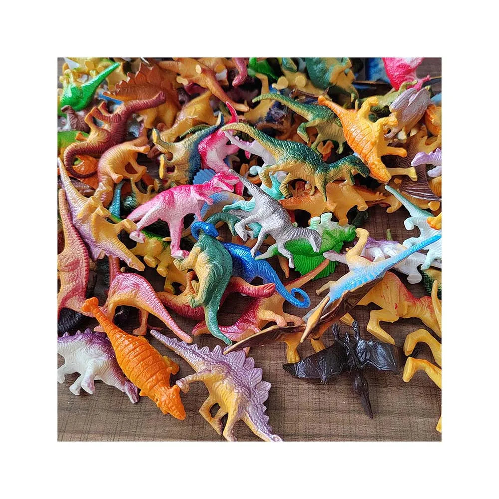 100pcs/lot Simulation Mini PVC Dinosaur Dolls House Figurine Toy for Children's Educational Toys Jurassic Period Animals GIfts