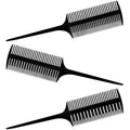 Women's Durable Plastic Rat Tail Comb Heat-Resistant Two-Sided Hair Styling Tool for Salon Use and Highlighting