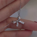 Vintage Personality Butterfly Shape Pendant Necklace Fashion Copper Zircon Butterfly Choker Necklace for Women