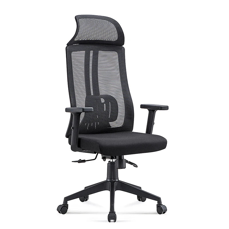 Foshan Contemporary Ergonomic High Back Fabric Lift Executive Office Chair with Full Mesh Power Tilt & Gliding Wheels