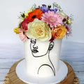 New Arrival Acrylic Cake Toppers Wood Face Art Line Cake Charm for Thanksgiving Party Decorations Cake Decorating Supplies