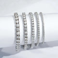 Starsgem Ready to Ship DEF GH Synthetic Moissanite Stone Yellow White Gold Plated 925 Silver Tennis Bracelet