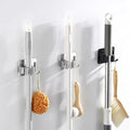 Single Durable Stainless Steel Wall Mount Broom Mop Organizer Rack Hooks Bathroom Garage Tools Cleaning Factory-Direct