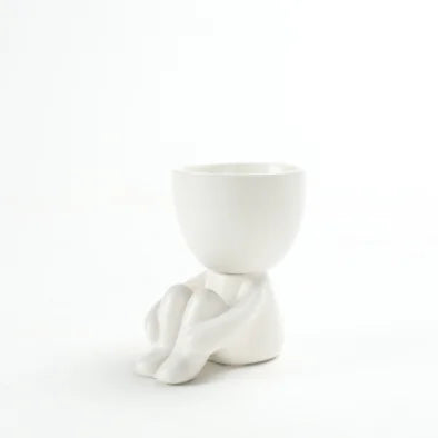 Handmade European Porcelain Decorative Flower Pot Glazed Finish Minimalist Design Multi-color Various Shapes Garden Home Use