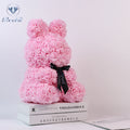 Factory Direct 25cm 40cm Rose Rabbit Preserved Flower Gift Box for Weddings and Valentine's Day Year of Rabbit Gift