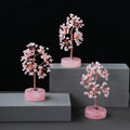 Natural Rose Quartz Bonsai Tree Base Healing Stone Wishing Crystal Tree for Home Decor Gift Handcrafted Other Crystal Crafts