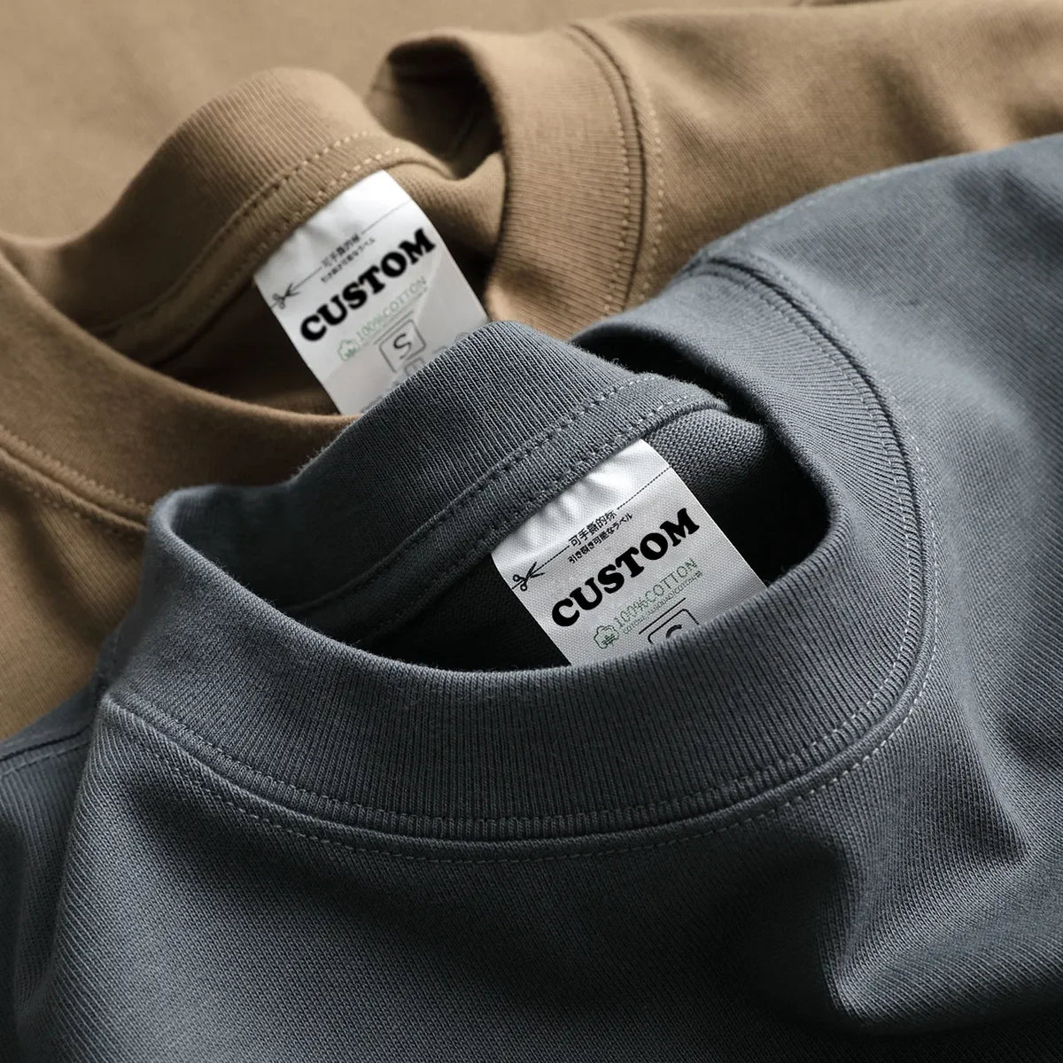 Heavy Weight Luxury Tshirt 100% Cotton Custom Logo Print Boxy Fit Oversize Short Length Jersey Men's T-Shirt Neck MegaBDM