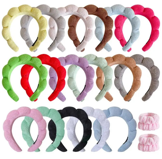 Makeup Skincare Hair Band Sponge Bubble Headband Puffy Headband for Washing Face