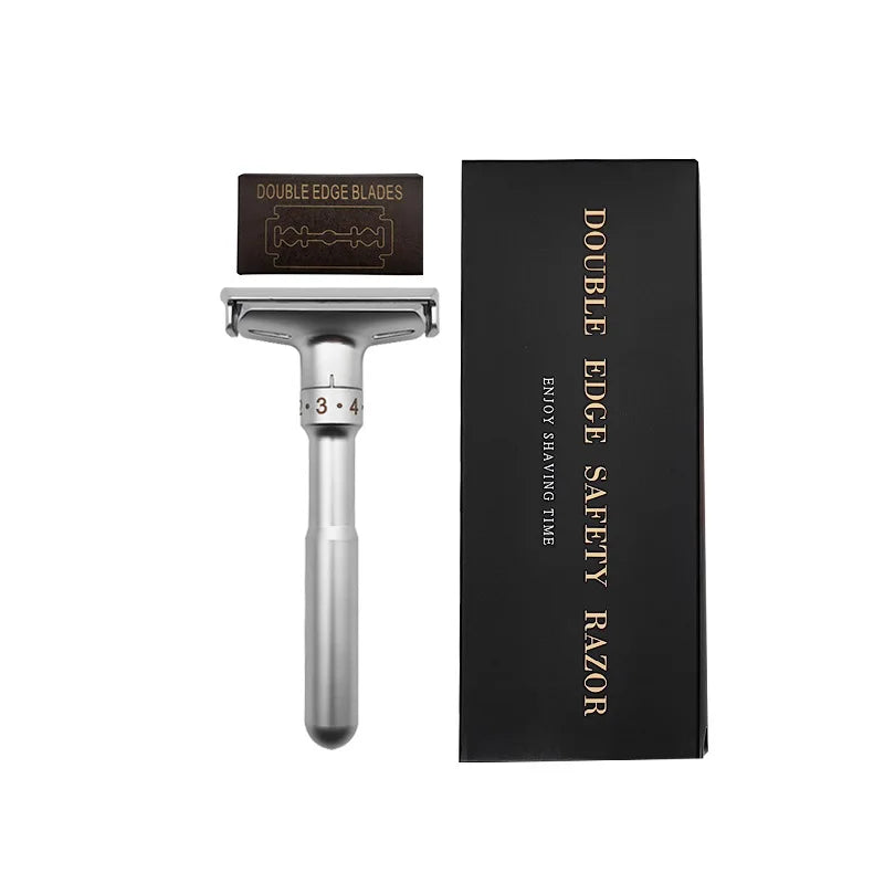 Adjustable Men's Shaving Safety Razor With Blade