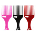 Custom Logo Afro Pick Hair Beard Comb Wide Tooth Plastic ABS Handle Home & Salon Use Factory Price Salon Beauty Packaging