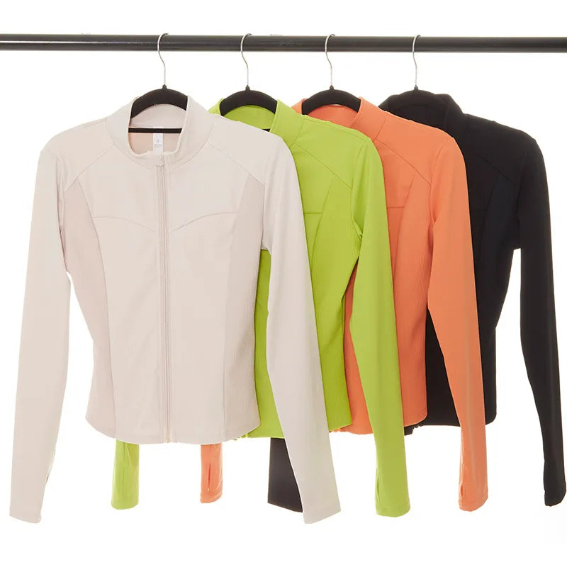 Yoga Jacket and Pants Gym Clothes for Girls Custom Logo Wear Fitness Activewear Gym
