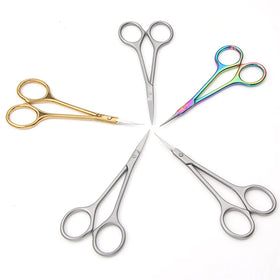 Professional Smart Fancy Beauty Makeup Tool Scissors Stainless Steel Safety Straight Pointed Tips Eyebrow Nose Hair Trimming