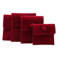 MOQ 10pcs Small Leather Cotton Design Embroidered Jewelry Packing Bag Printed Velvet Jewelry Pouch With Hot Stamping Logo