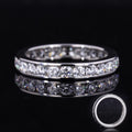 Starsgem Platinum Ring Trendy Moissanite Ring Round Cut 2.5mm Customized Platinum Engagement Ring