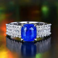 SGARIT Custom Fine Jewelry 18K Gold 2.56CT Natural Royal Blue Sapphire Ring Natural Gemstones With GRA Certificates